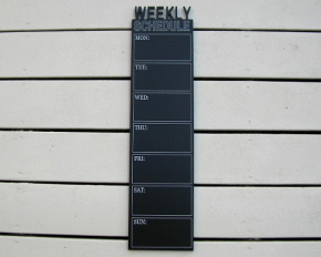 Houten bord Weekly Schedule