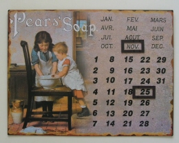 Metalen kalender Pears Soap