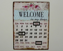 metalen kalender Welcome
